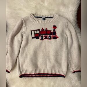 Janie and Jack Ivory Train Sweater